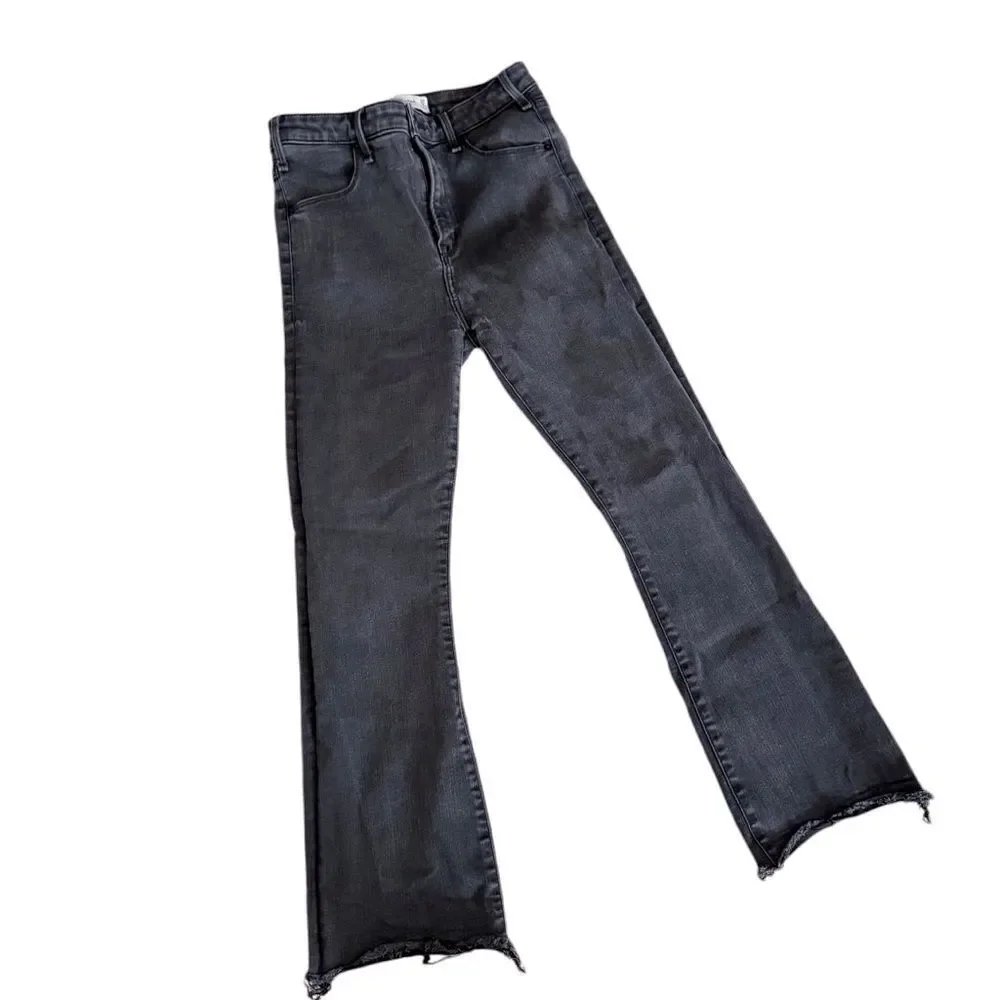 Abercrombie & Fitch Black High Rise Ankle Flare Jeans. Size 27/4